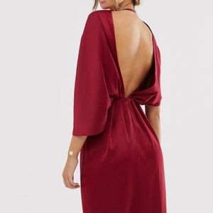 ASOS Satin Midi Kimono Dress